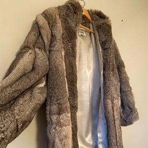 BERMAN AUTHENTIC RABBIT FUR COAT